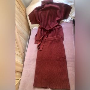 Fall 🍁 Set Like new Korean Sweater top and skirt🍀